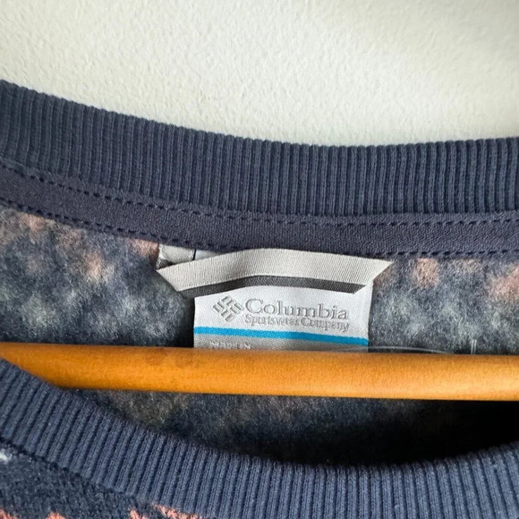 Columbia Sweater Weathe Fleece Crew  Shirt Pullover Nocturnal Pinecones XL - Picture 7 of 13